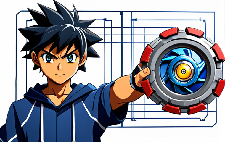 베이블레이드 버스트 대회 영상 리뷰 - **Image Prompt:** "A professional photograph of a Beyblade Burst stadium mid-battle, with Valtryek (...